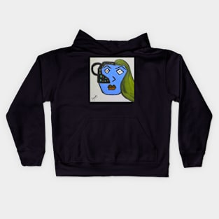 Light Blue Robot Kids Hoodie